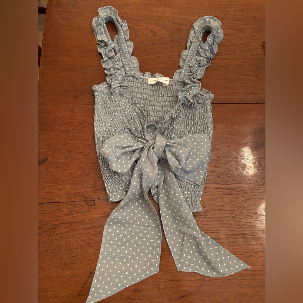Mustard Seed Smocked Crop Top size Small - Like New!